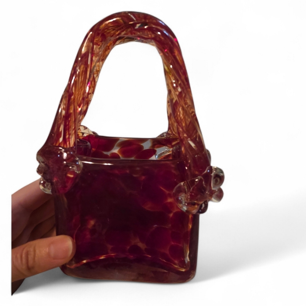 Vintage Blown Glass Handbag